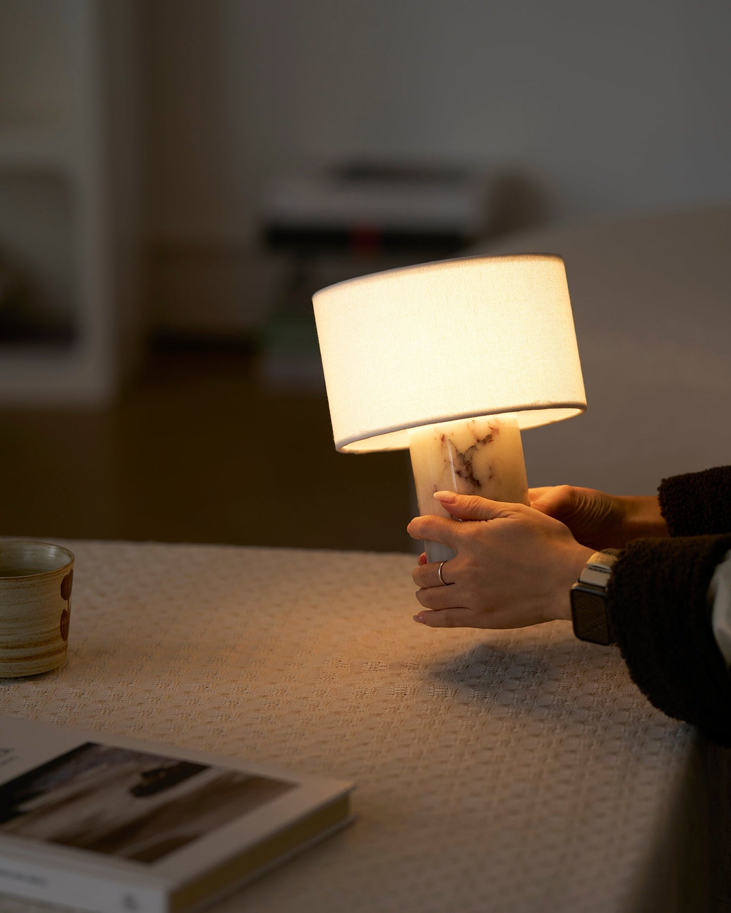 Marble Base Cordless Table Lamp