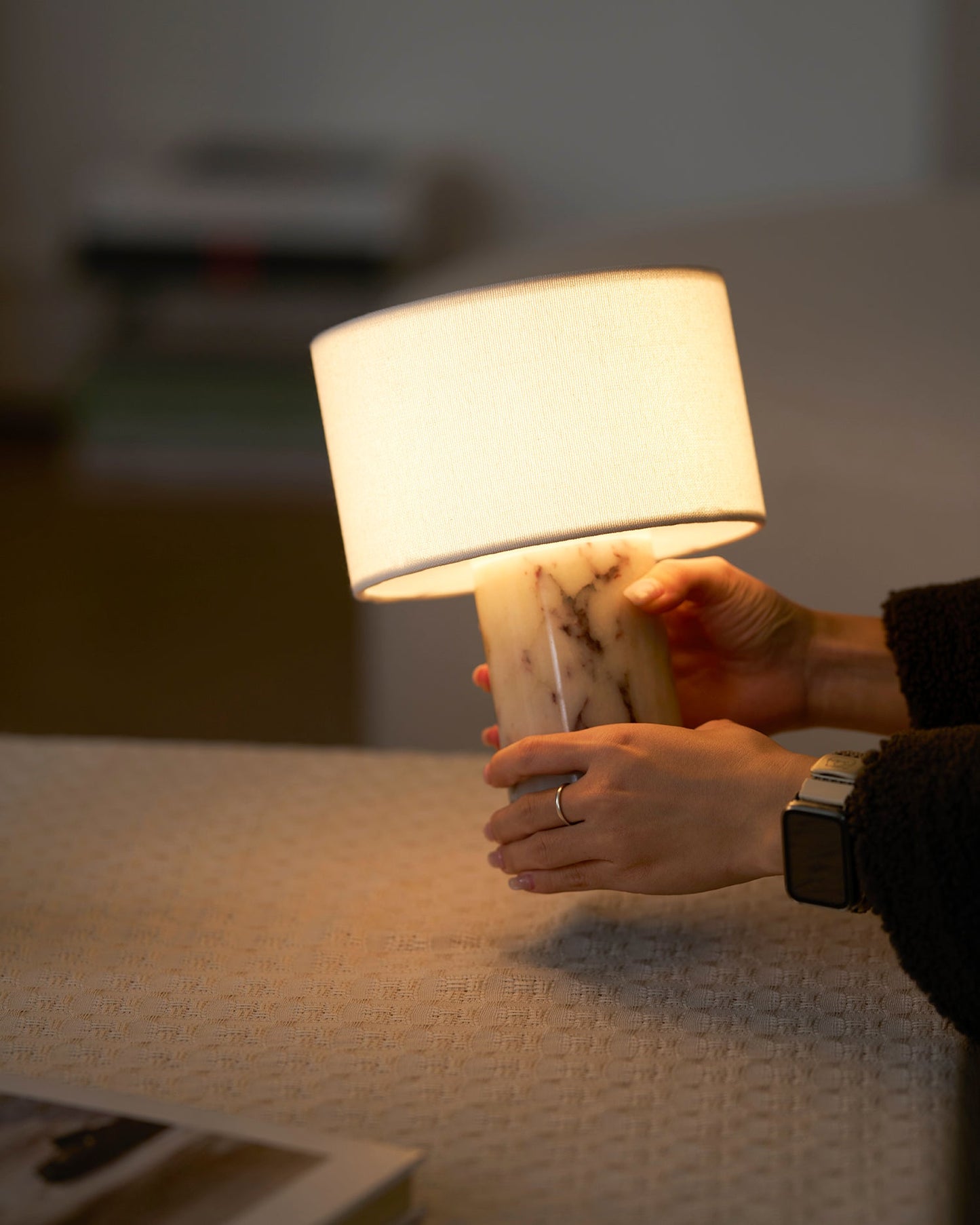 Marble Base Cordless Table Lamp