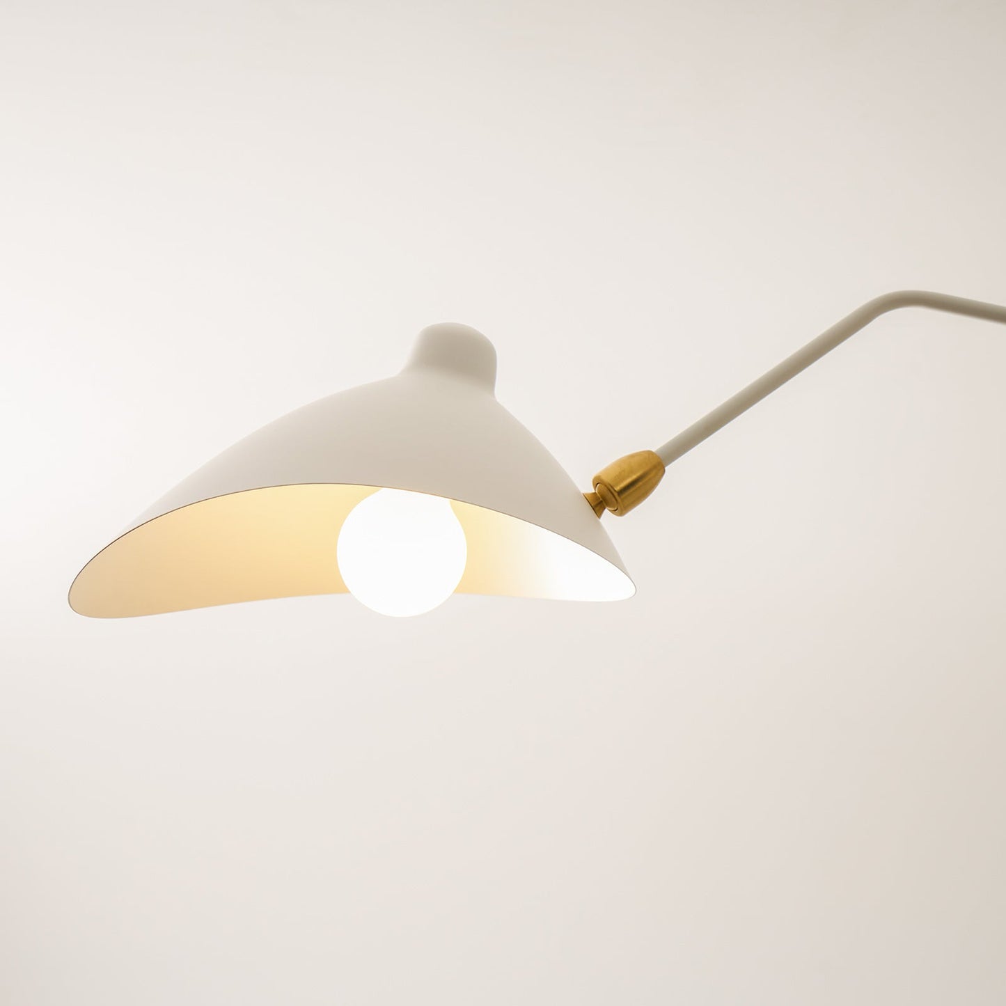 Articulated Arm Reflector Ceiling Light — Mid-Century Brass