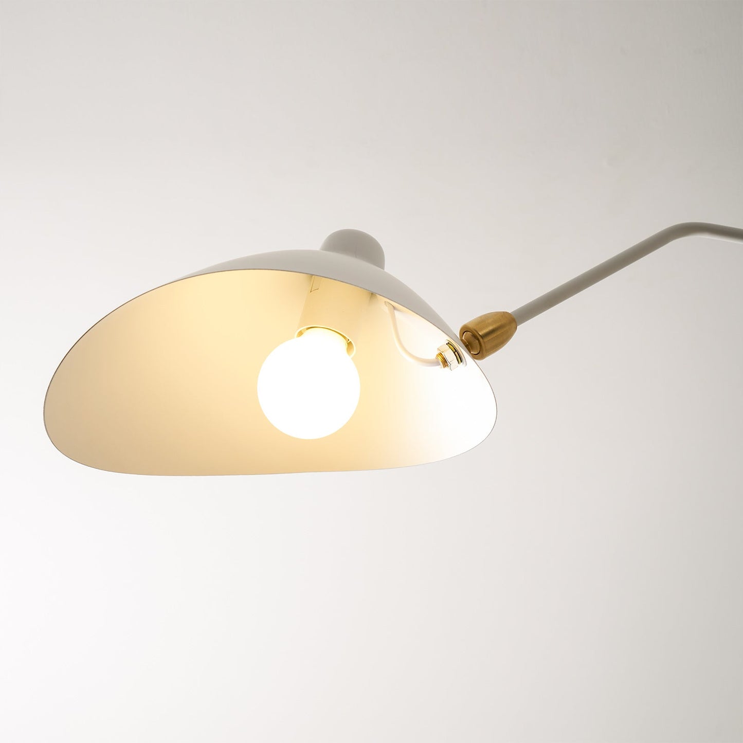 Articulated Arm Reflector Ceiling Light — Mid-Century Brass