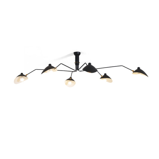 Articulated Arm Reflector Ceiling Light — Mid-Century Brass