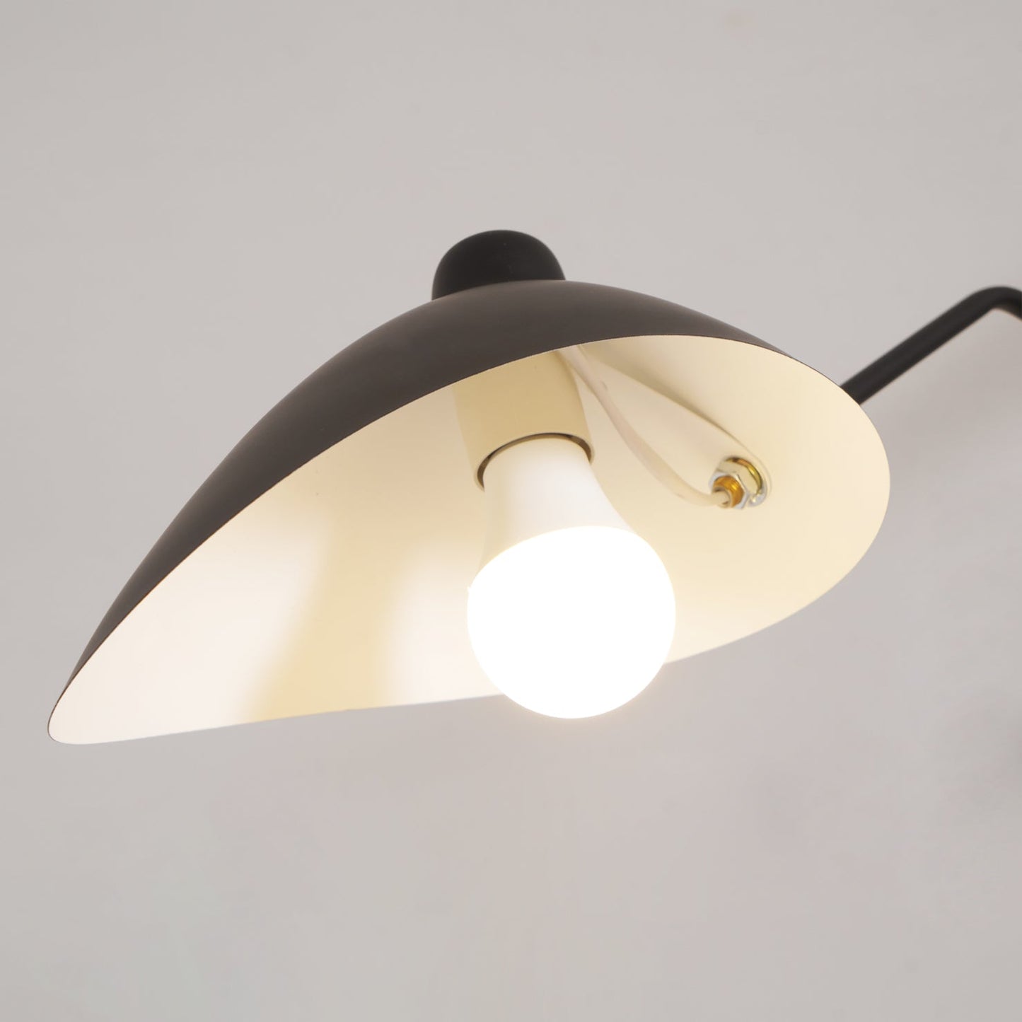 Articulated Arm Reflector Ceiling Light — Mid-Century Brass
