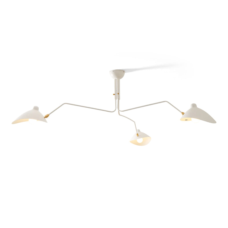 Articulated Arm Reflector Ceiling Light — Mid-Century Brass