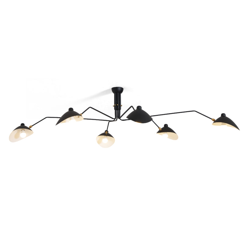 Articulated Arm Reflector Ceiling Light — Mid-Century Brass