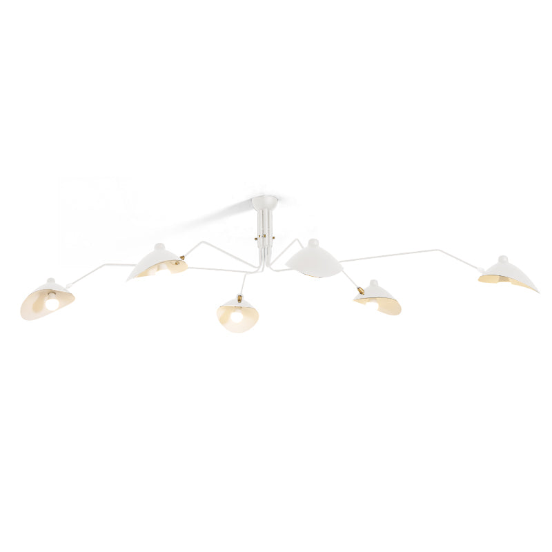 Articulated Arm Reflector Ceiling Light — Mid-Century Brass