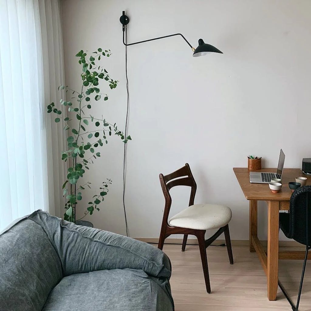 Pivoting Arm Plug In Wall Sconce