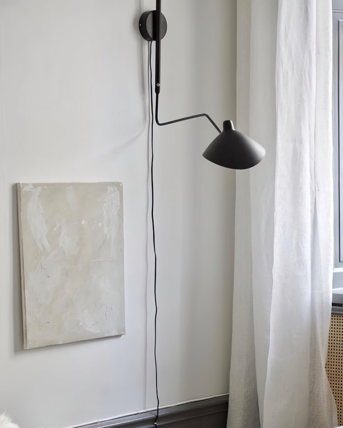 Pivoting Arm Plug In Wall Sconce