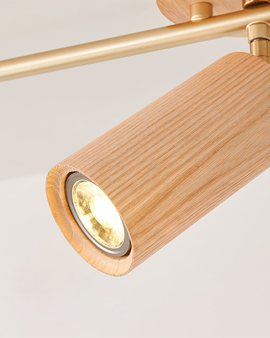 Ash Wood Track Spotlight Bar — 2, 3 or 4 Heads