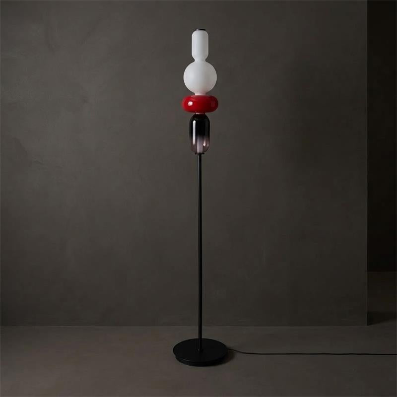 Stacked Glass Pebble Floor Lamp