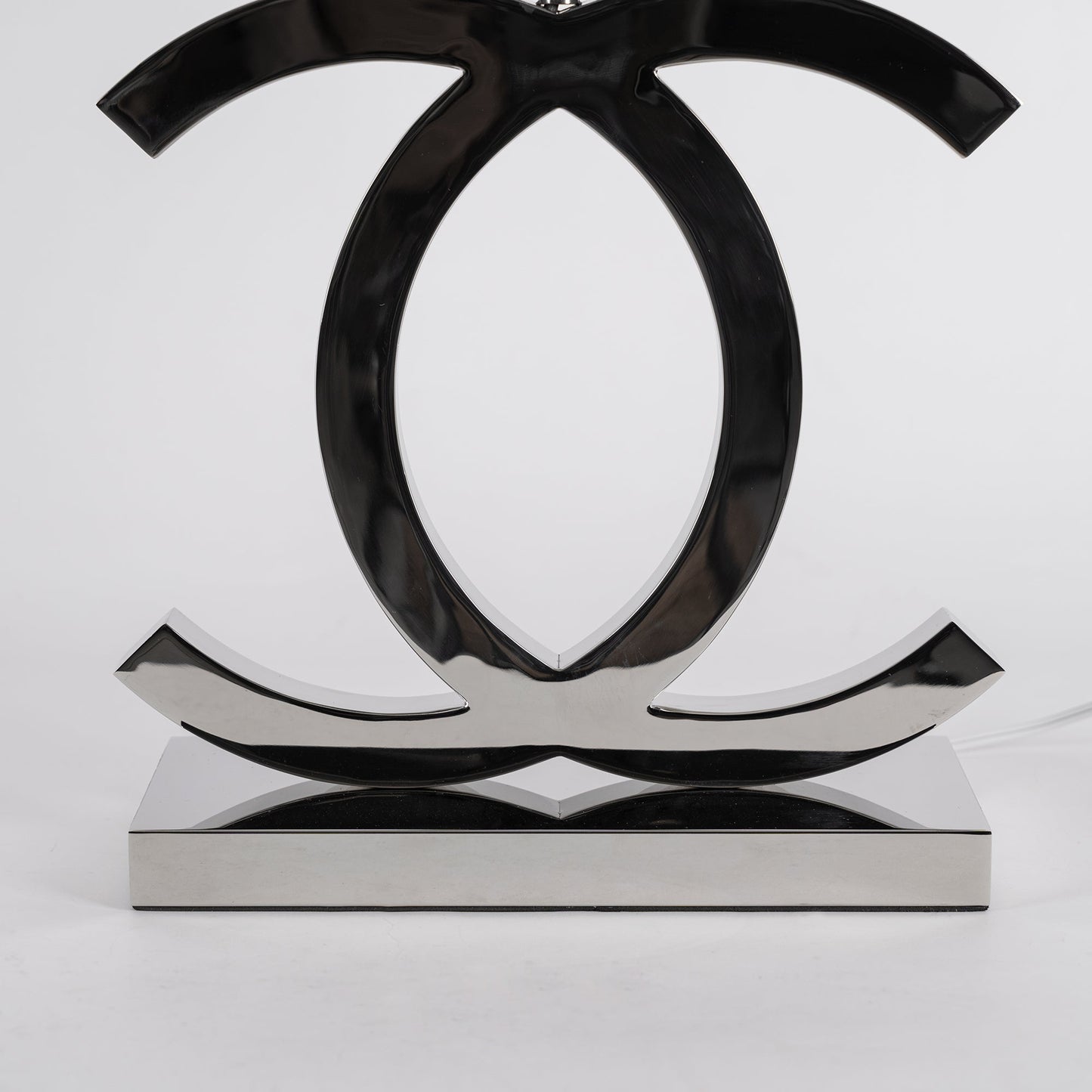 Polished Steel Drum Shade Table Lamp