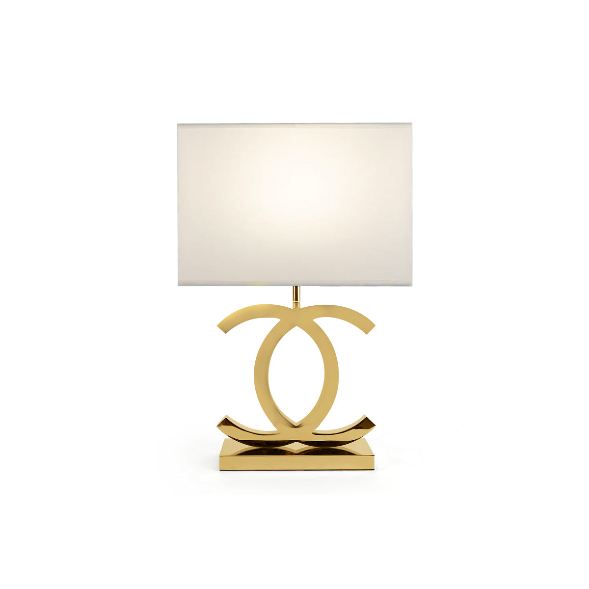 Polished Steel Drum Shade Table Lamp