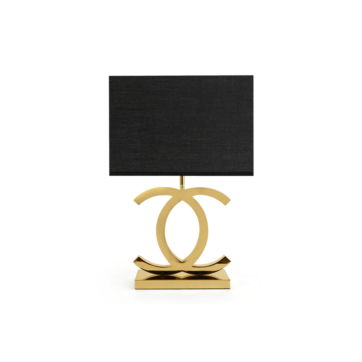 Polished Steel Drum Shade Table Lamp
