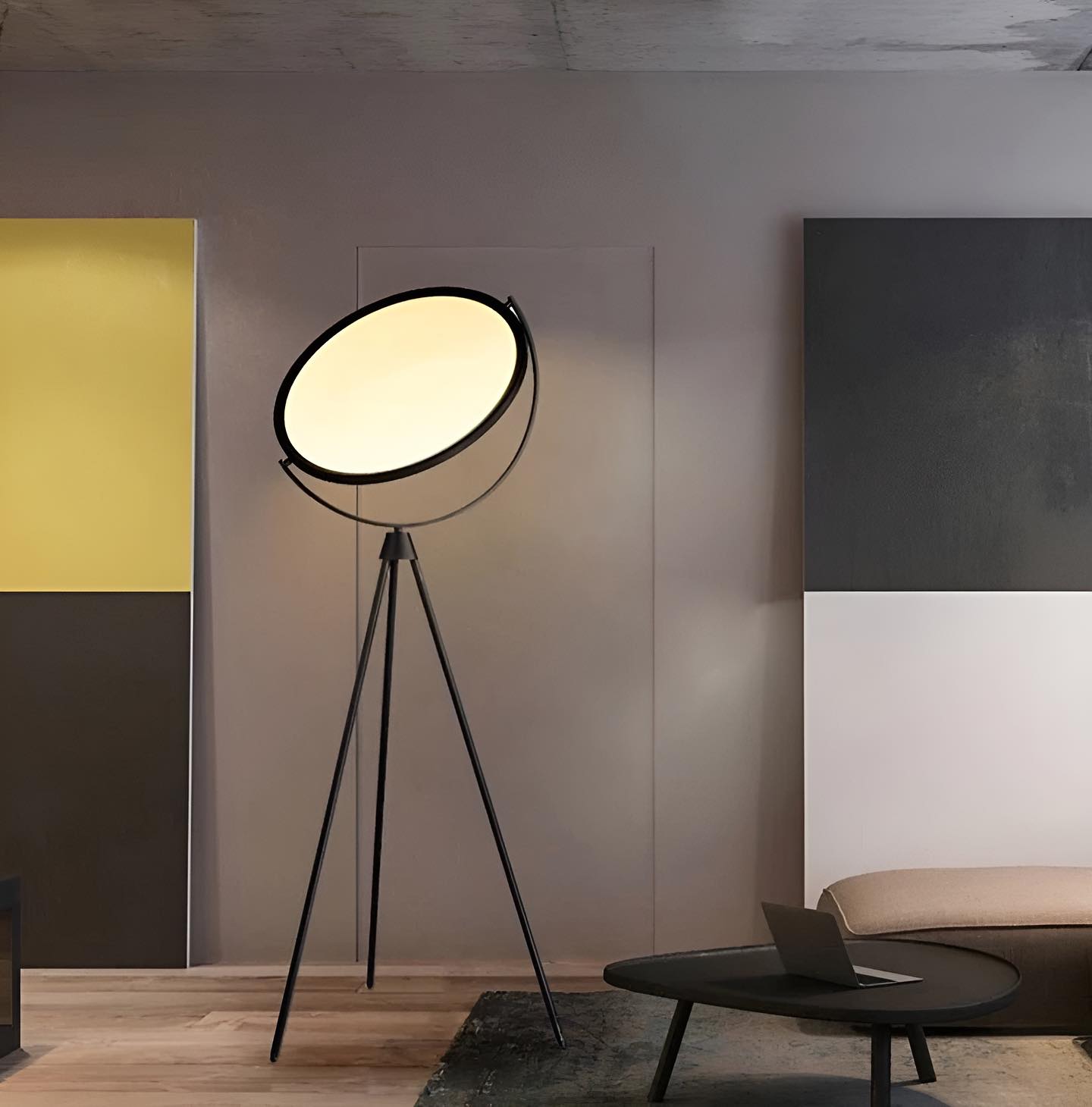 Tilting Disc LED Floor Lamp