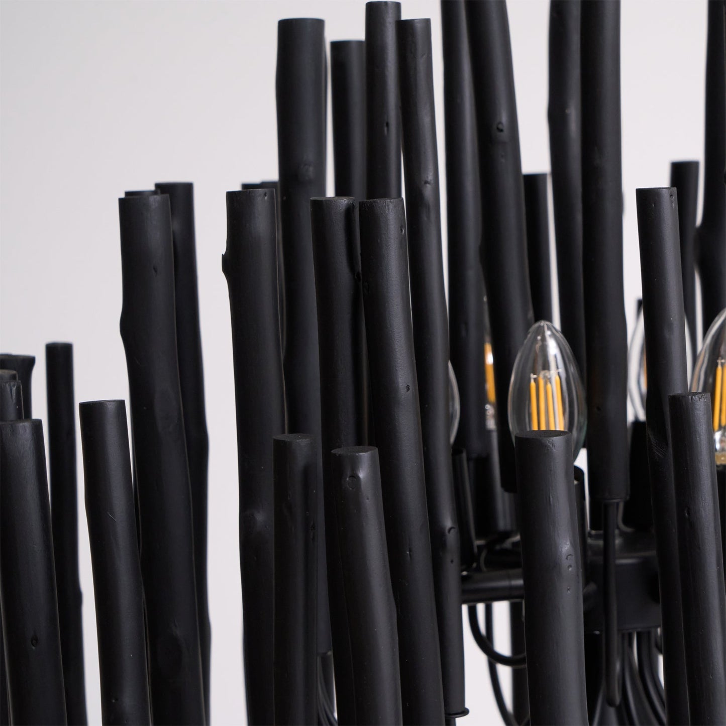 Aspen Layered Wood Rod Chandelier