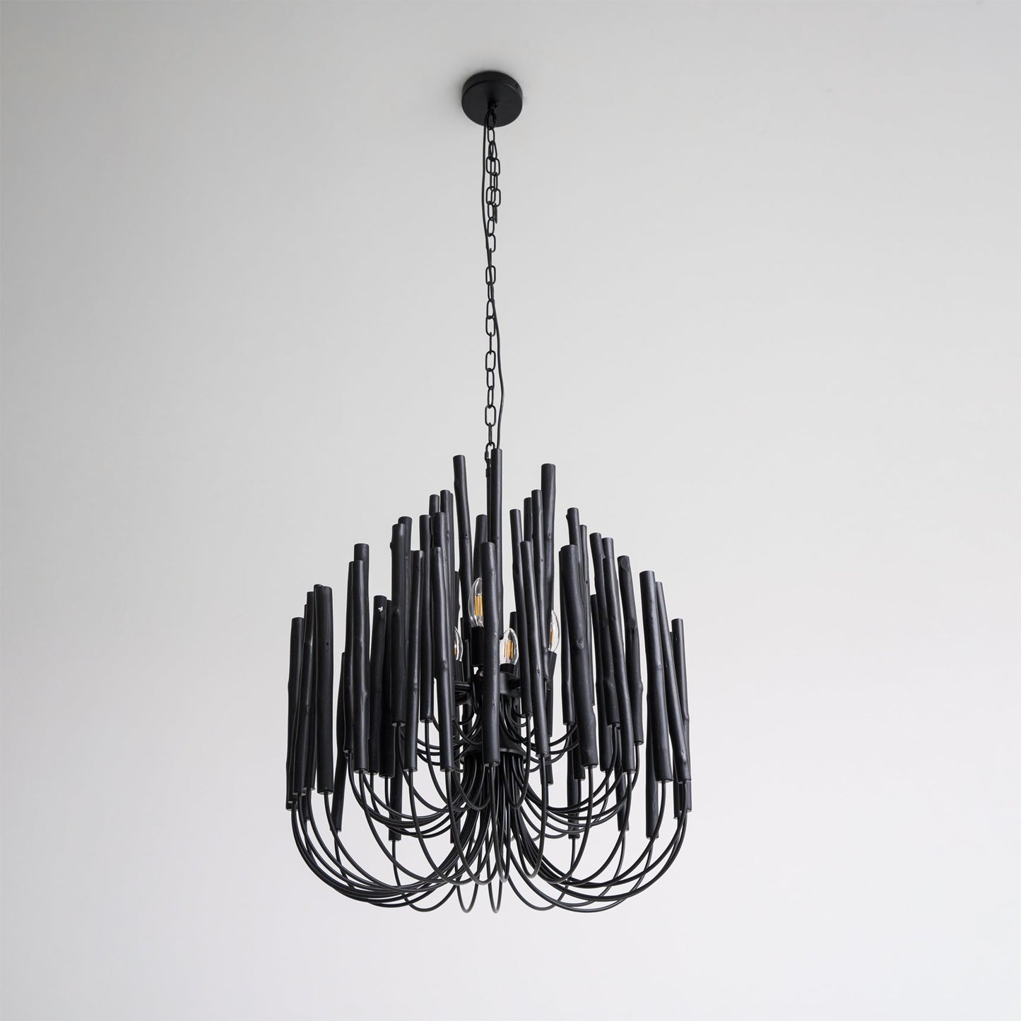 Aspen Layered Wood Rod Chandelier