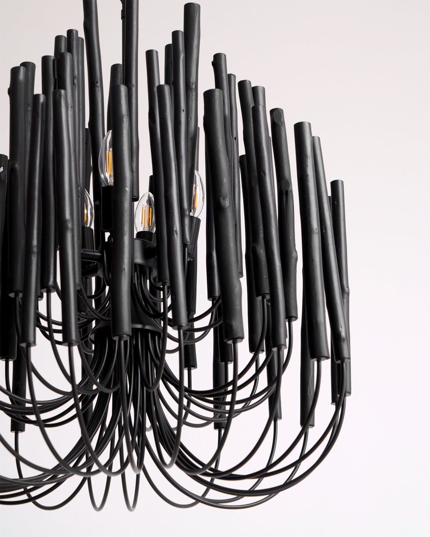 Aspen Layered Wood Rod Chandelier