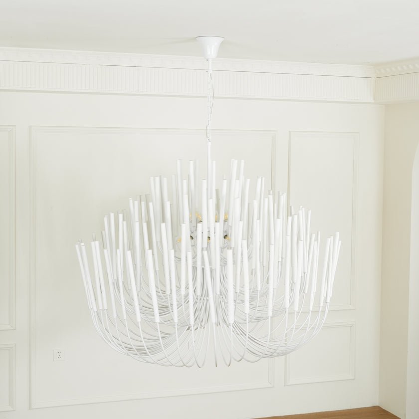 Aspen Layered Wood Rod Chandelier