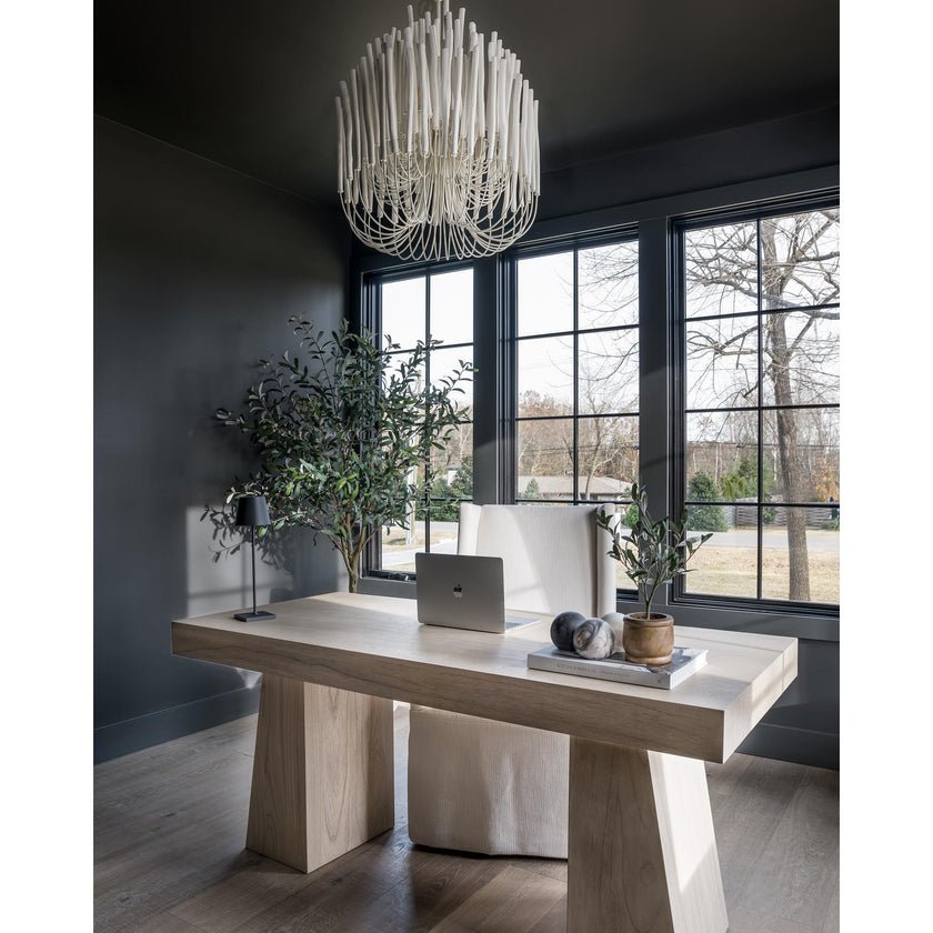 Aspen Layered Wood Rod Chandelier