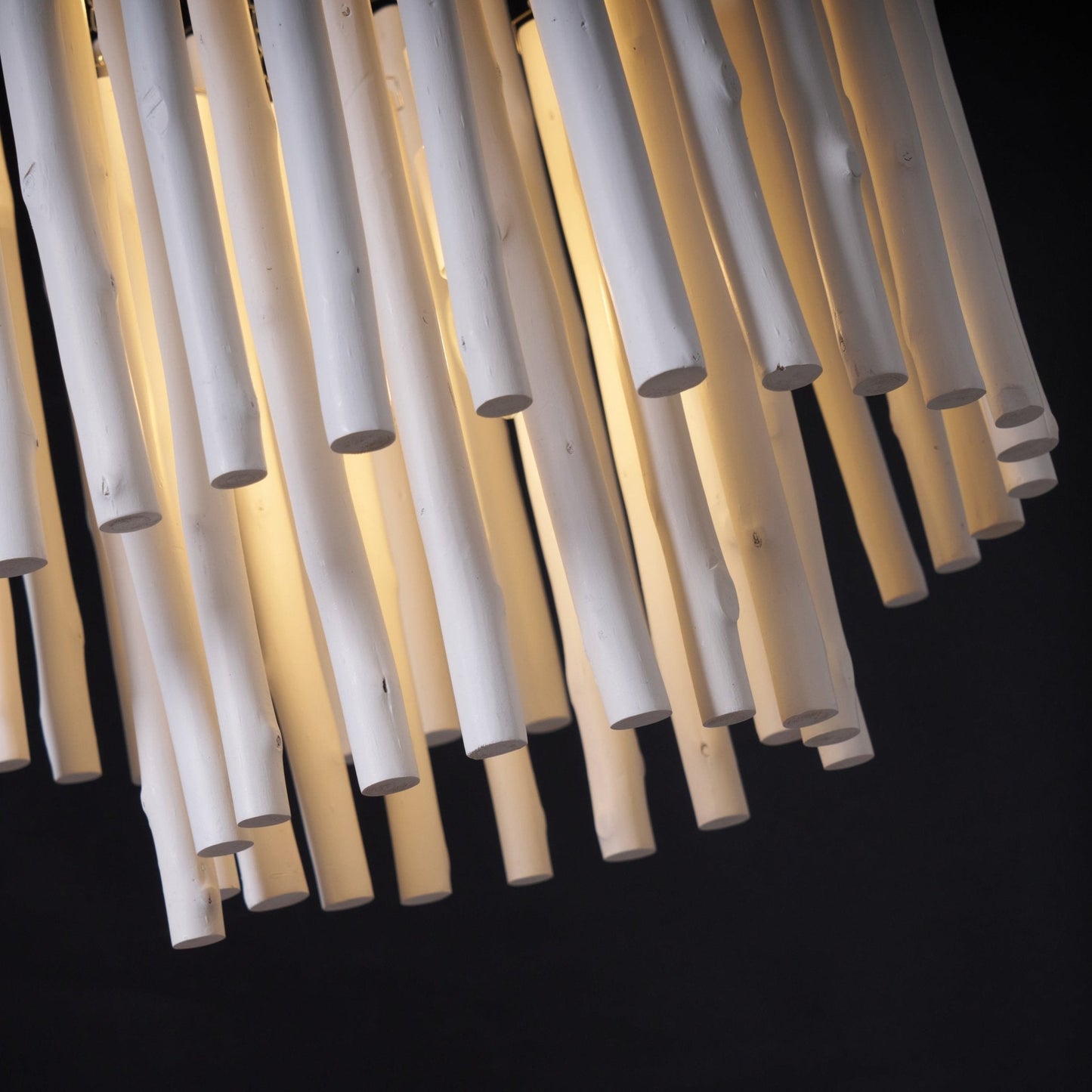 Aspen Layered Wood Rod Chandelier