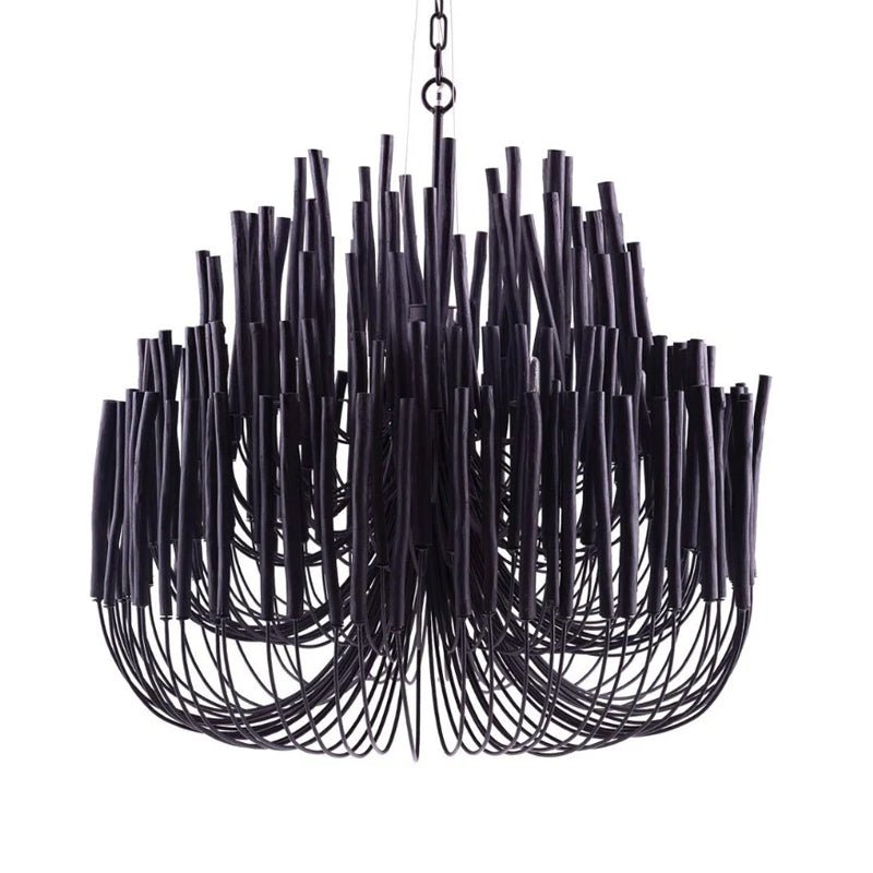 Aspen Layered Wood Rod Chandelier