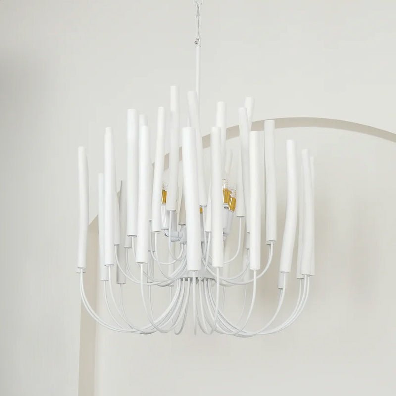 Aspen Layered Wood Rod Chandelier
