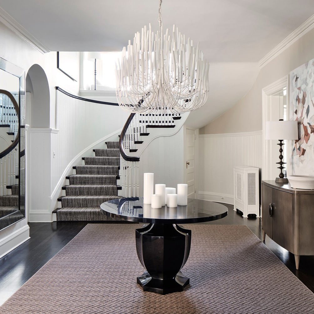 Aspen Layered Wood Rod Chandelier