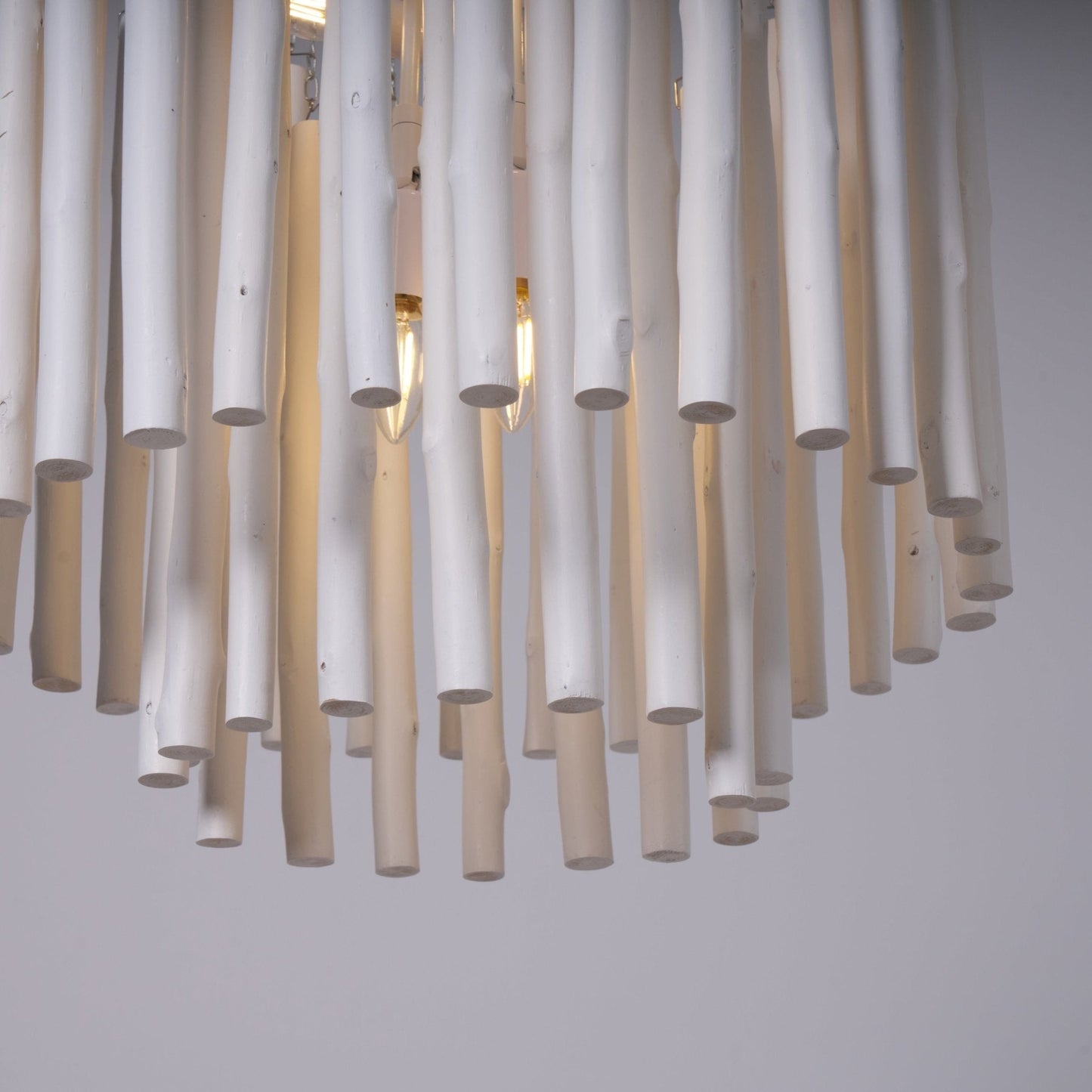 Aspen Layered Wood Rod Chandelier
