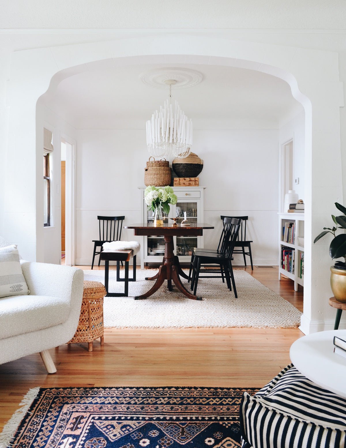 Aspen Layered Wood Rod Chandelier