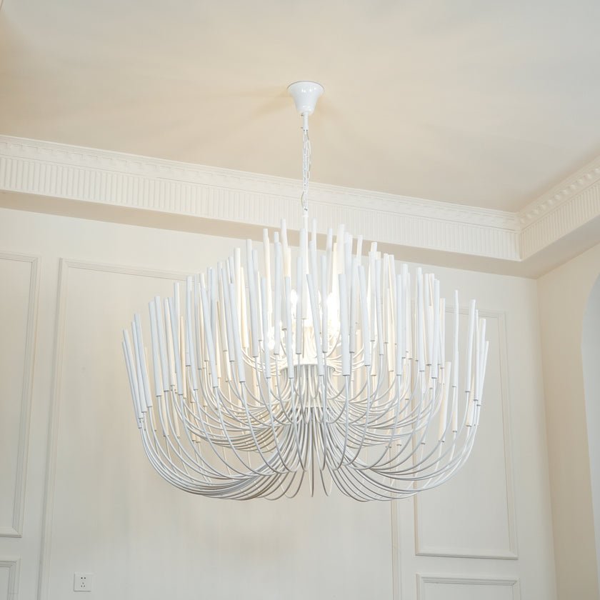 Aspen Layered Wood Rod Chandelier
