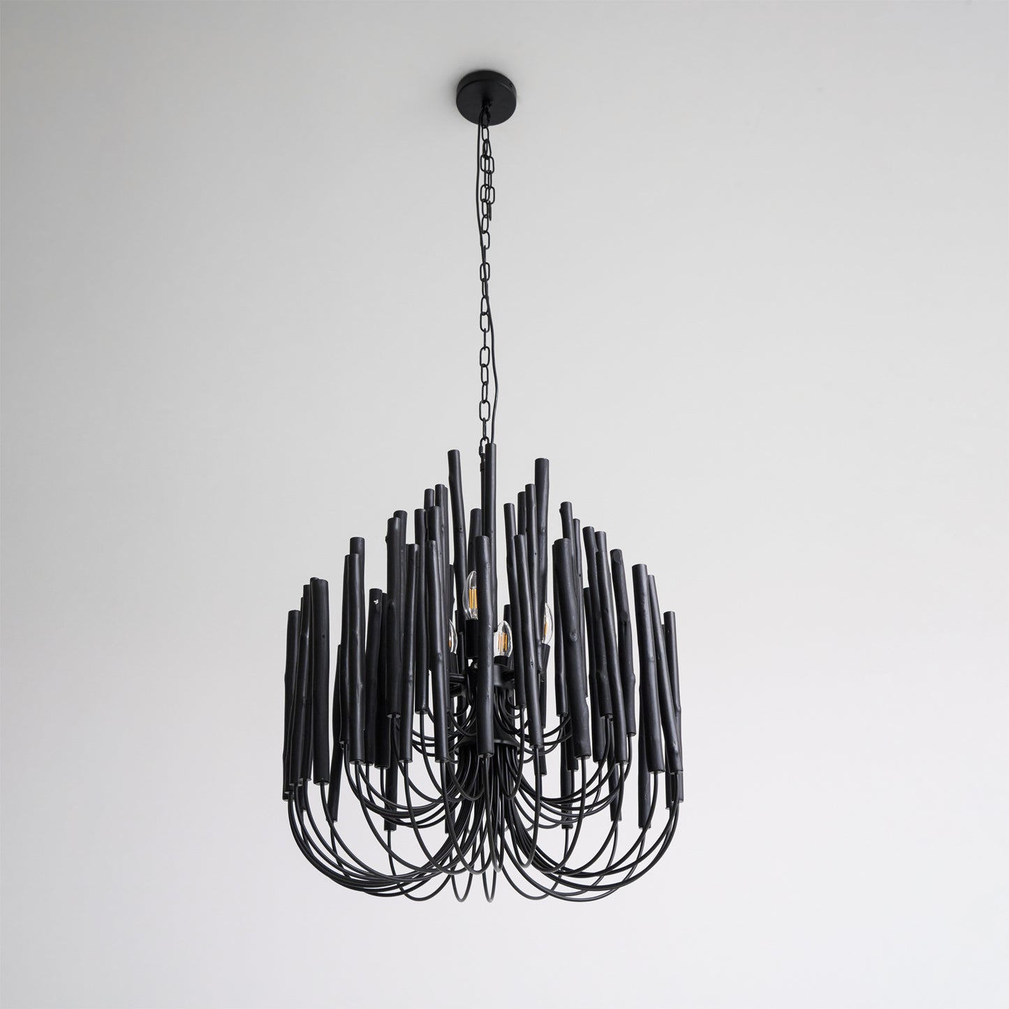 Aspen Layered Wood Rod Chandelier