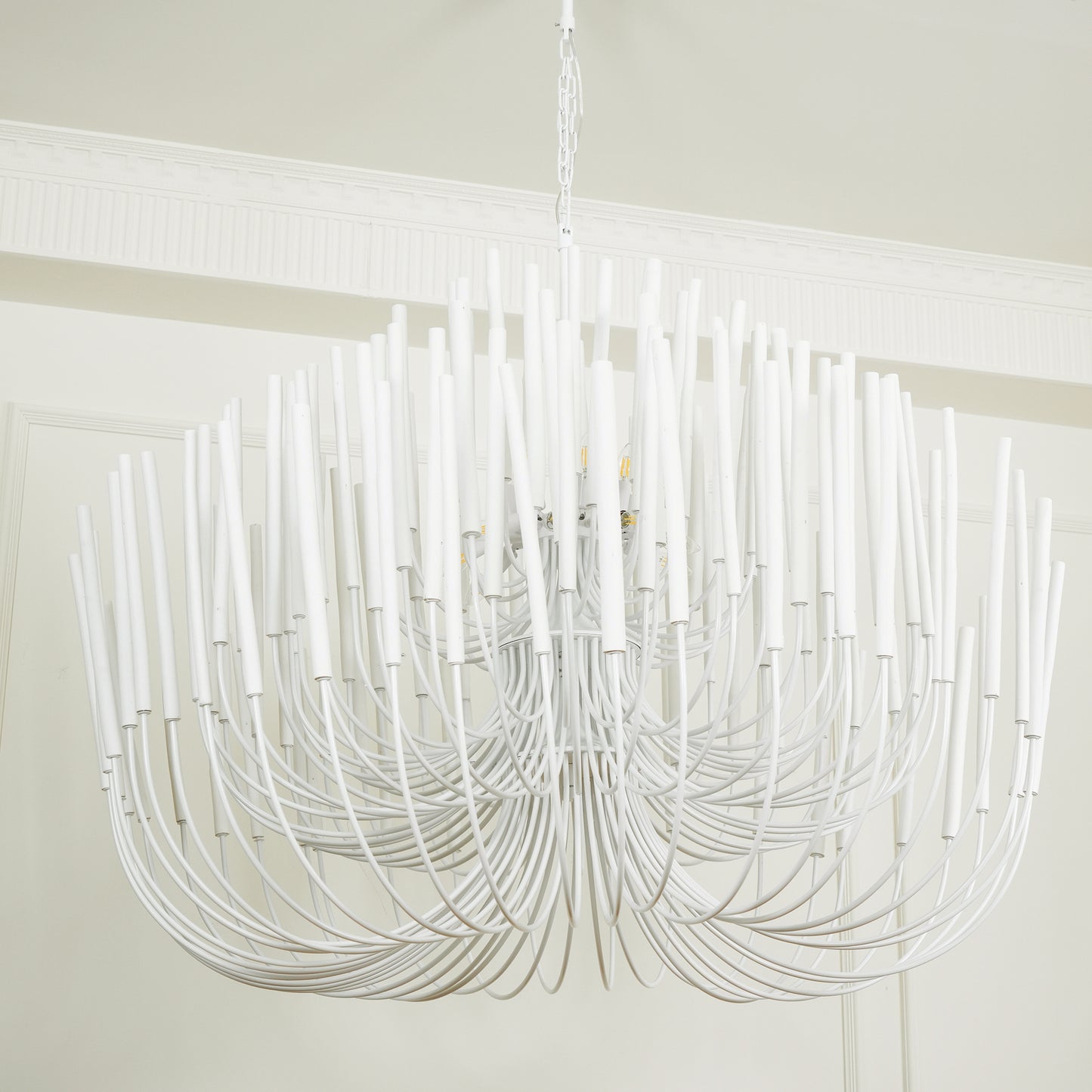 Aspen Layered Wood Rod Chandelier