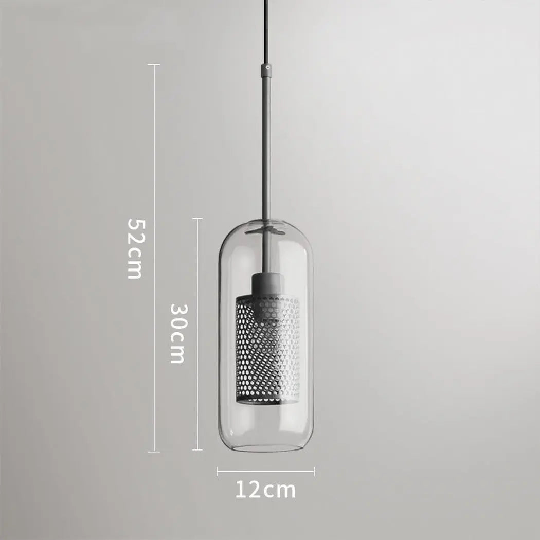 Mesh-Banded Glass Globe Pendant Light — Metal & Glass Shade in Sphere, Capsule & Oversized Silhouettes, Bronze Finish, E27 Modern Hanging Lamp for Kitchens, Bars, Bedrooms & Dining Rooms Erbstuk