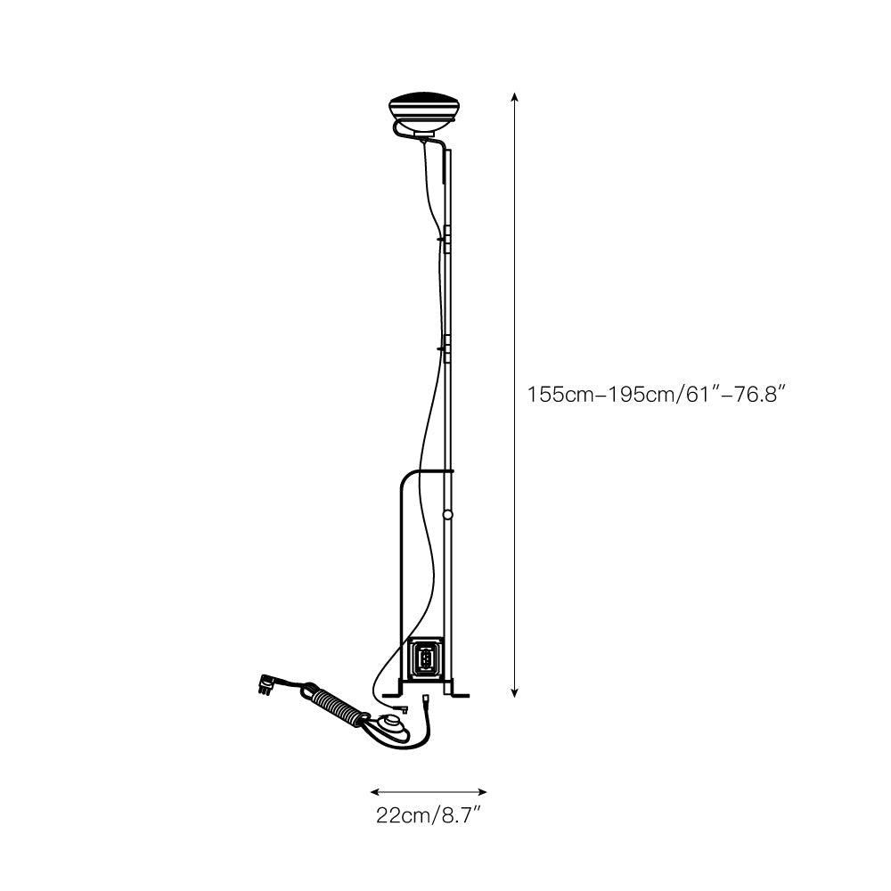 Telescopic Industrial Floor Lamp