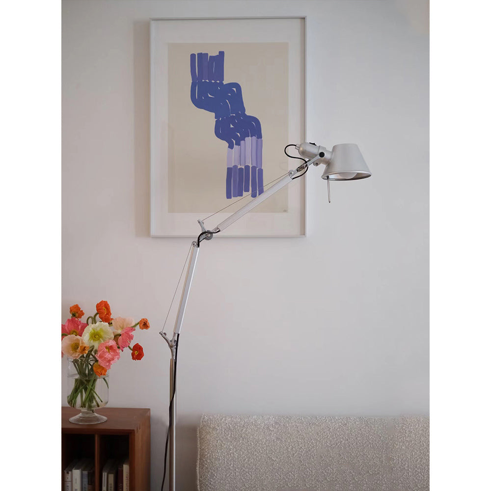 Slim Swing Arm Reading Floor Lamp