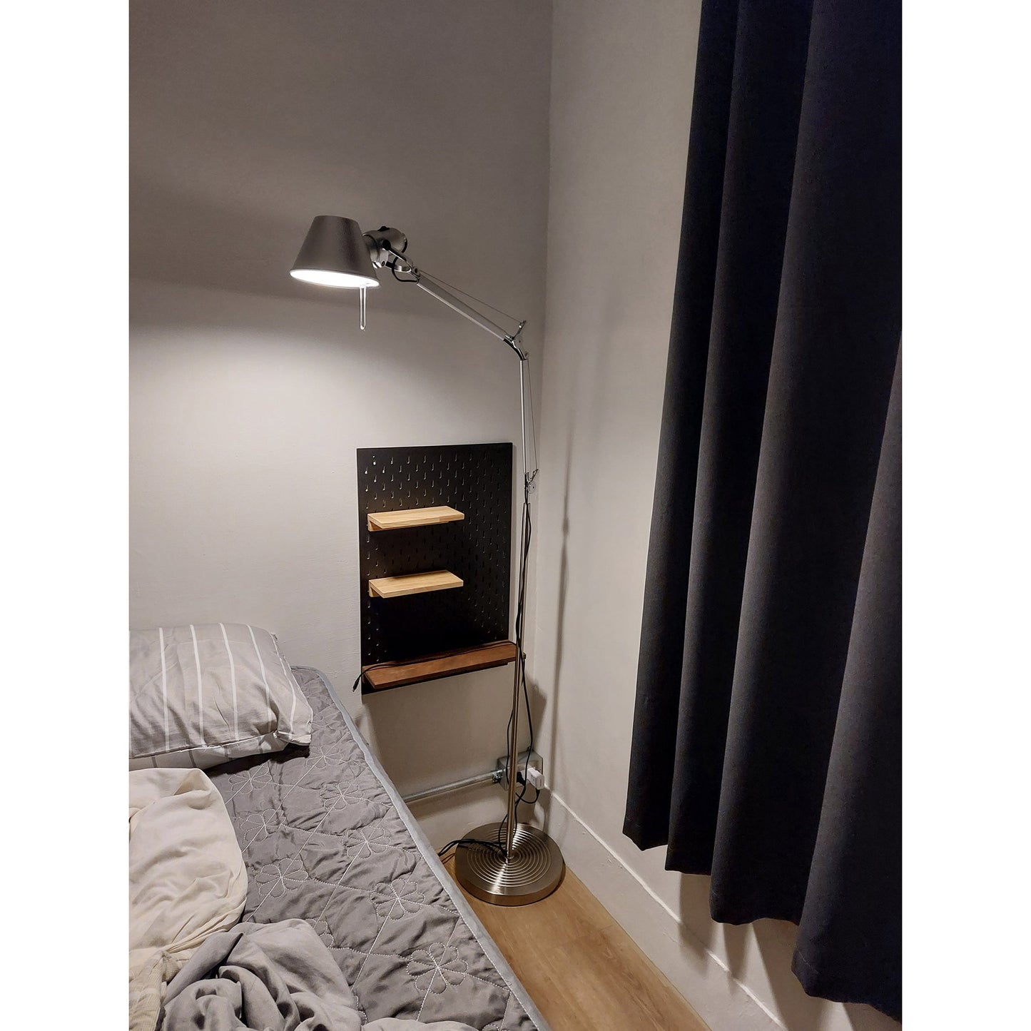 Slim Swing Arm Reading Floor Lamp