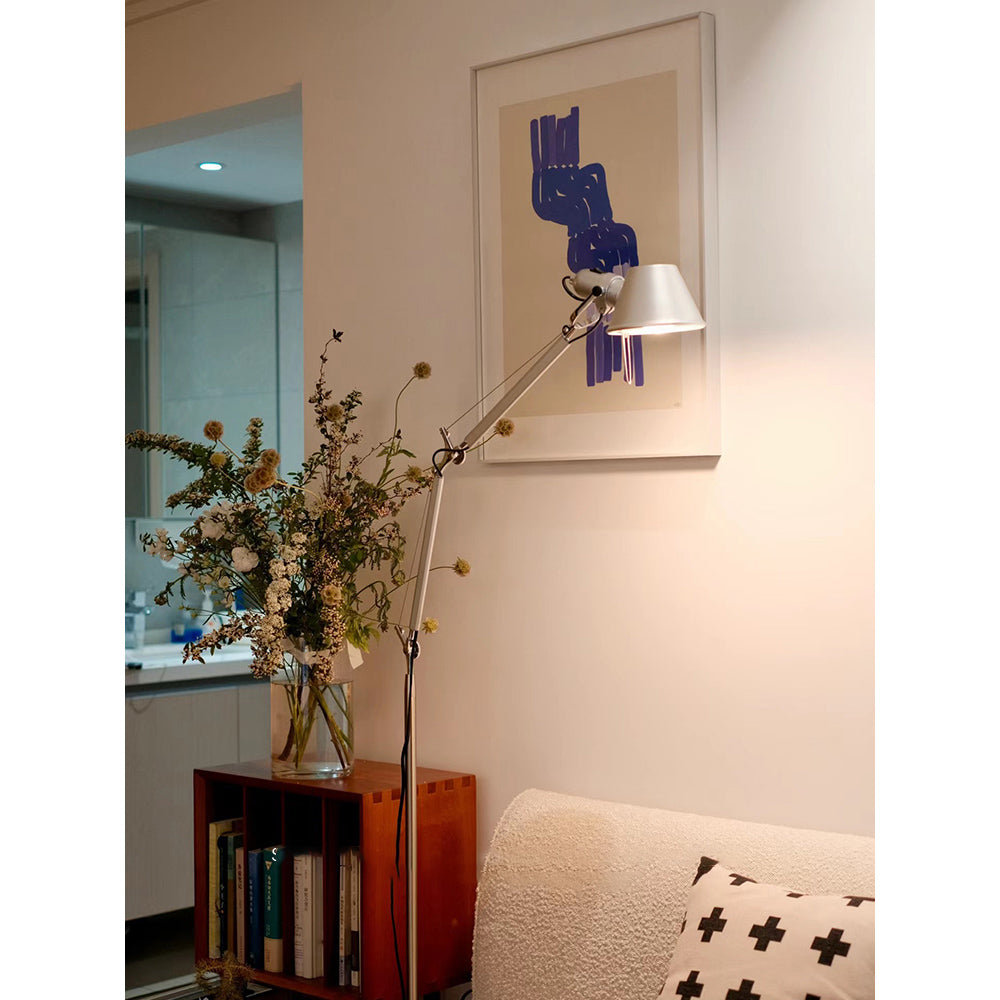 Slim Swing Arm Reading Floor Lamp