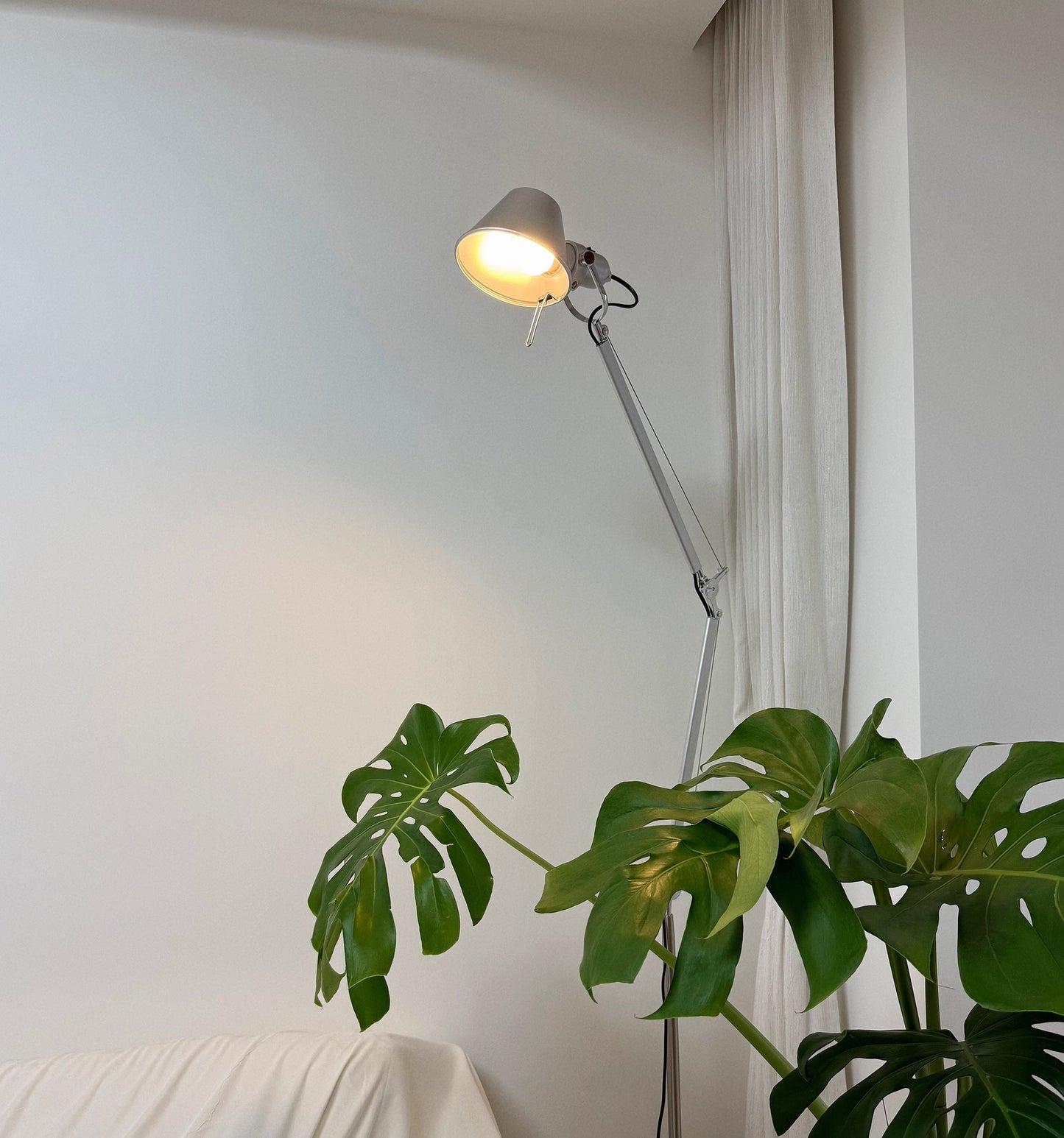 Slim Swing Arm Reading Floor Lamp