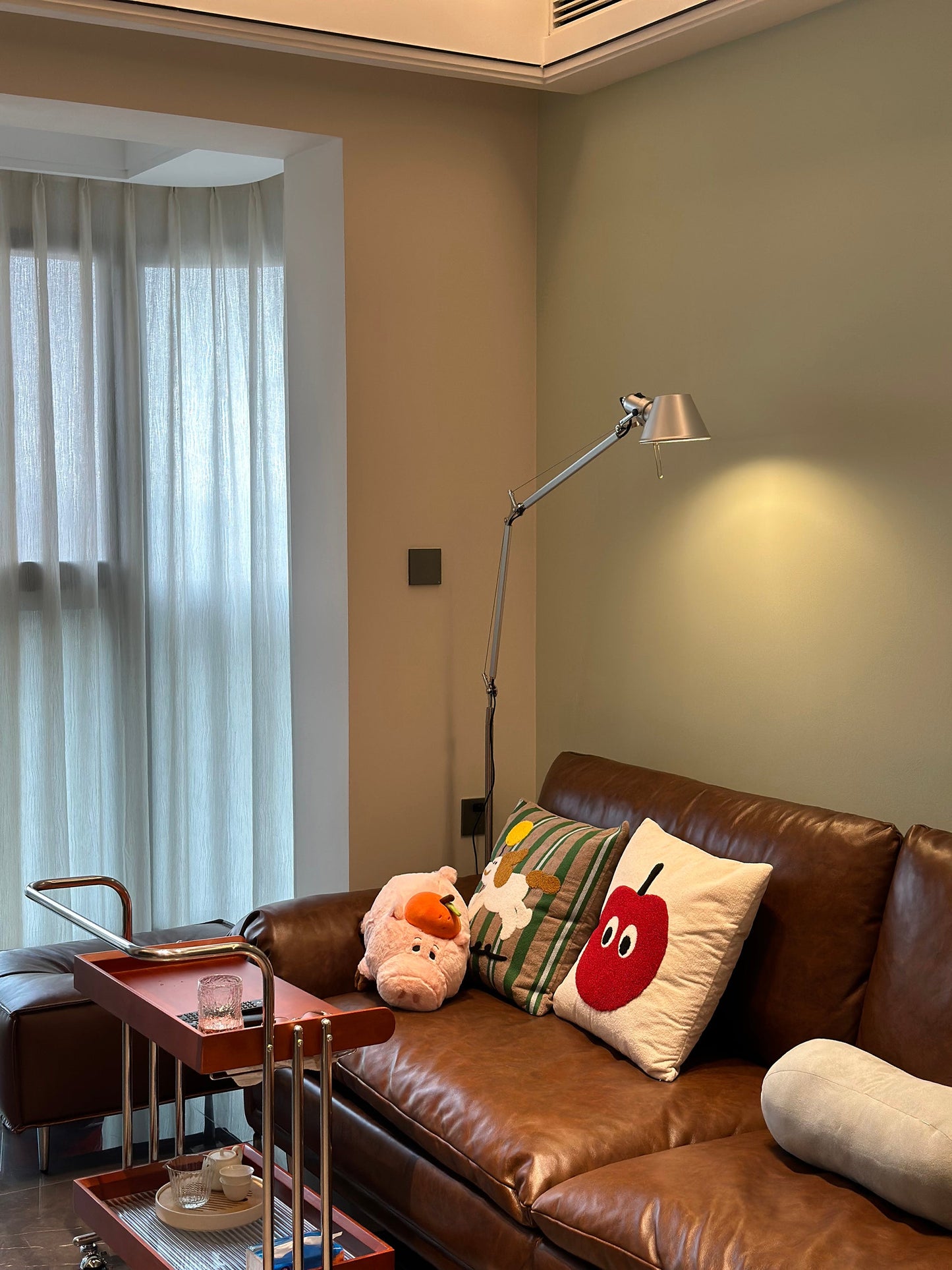 Slim Swing Arm Reading Floor Lamp