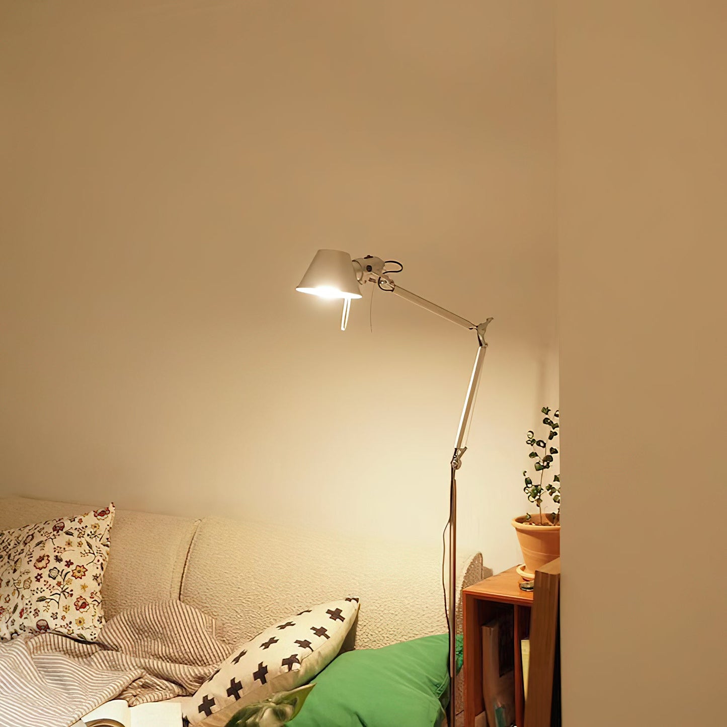Slim Swing Arm Reading Floor Lamp
