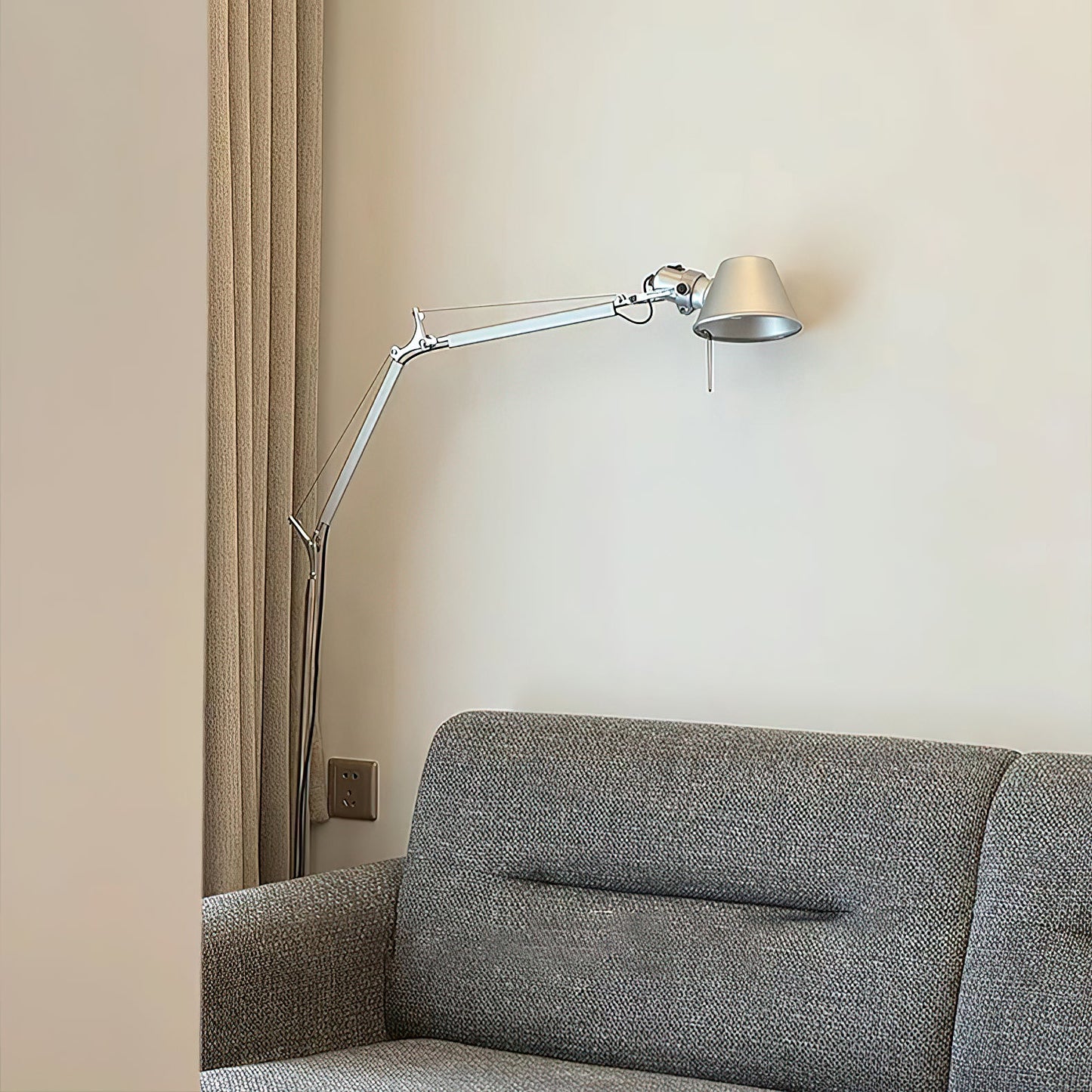 Slim Swing Arm Reading Floor Lamp