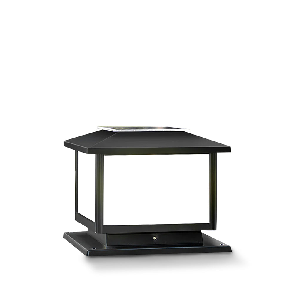 Frosted Drum Solar Outdoor Table Lamp