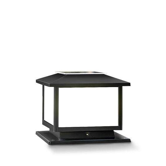 Frosted Drum Solar Outdoor Table Lamp