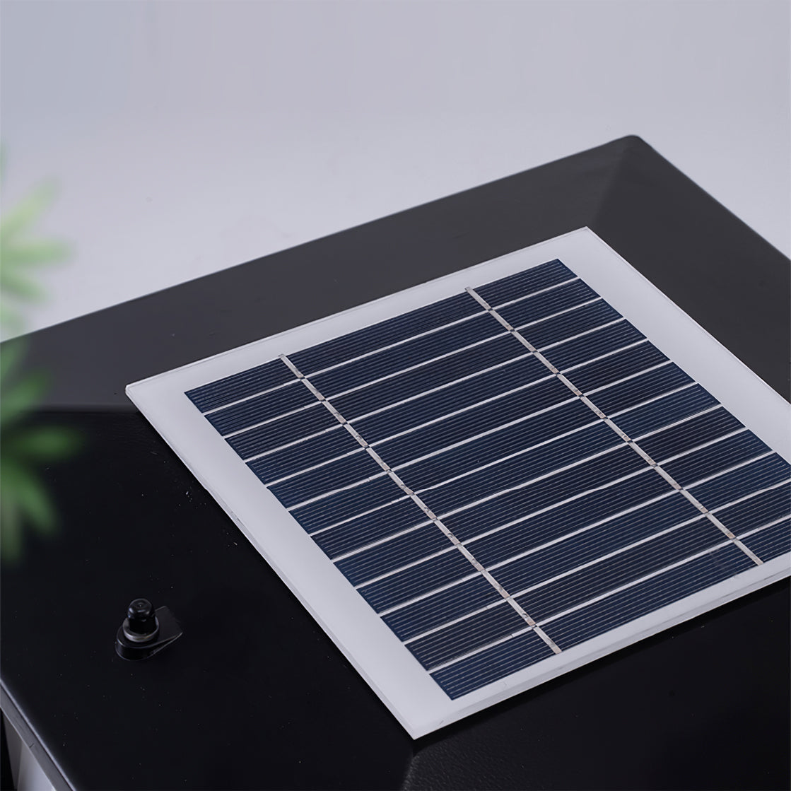 Frosted Drum Solar Outdoor Table Lamp