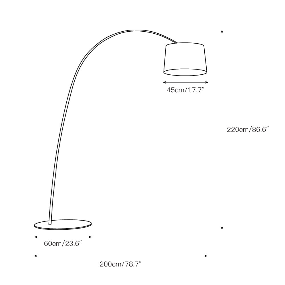 Oversized Curved Arc Floor Lamp
