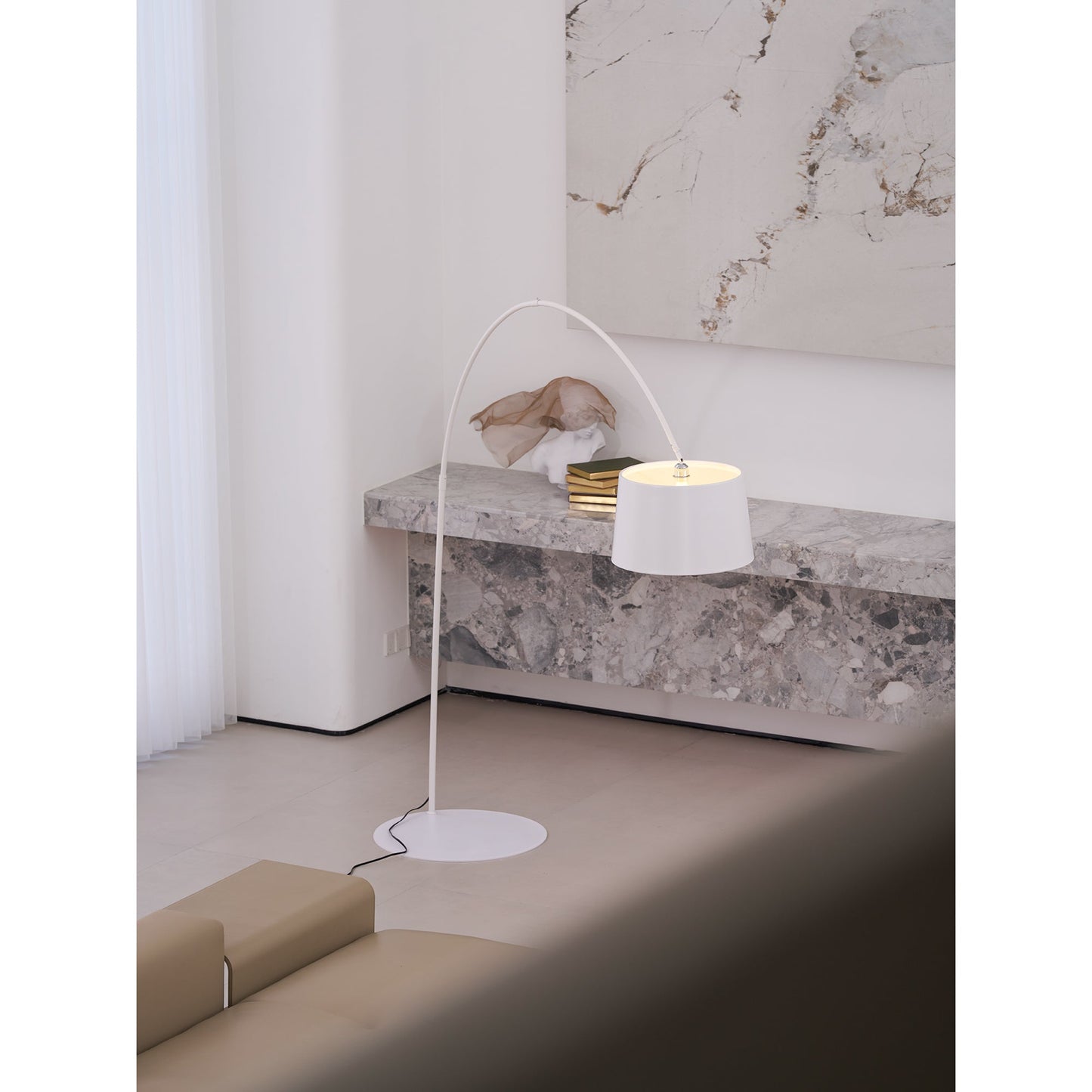 Oversized Curved Arc Floor Lamp