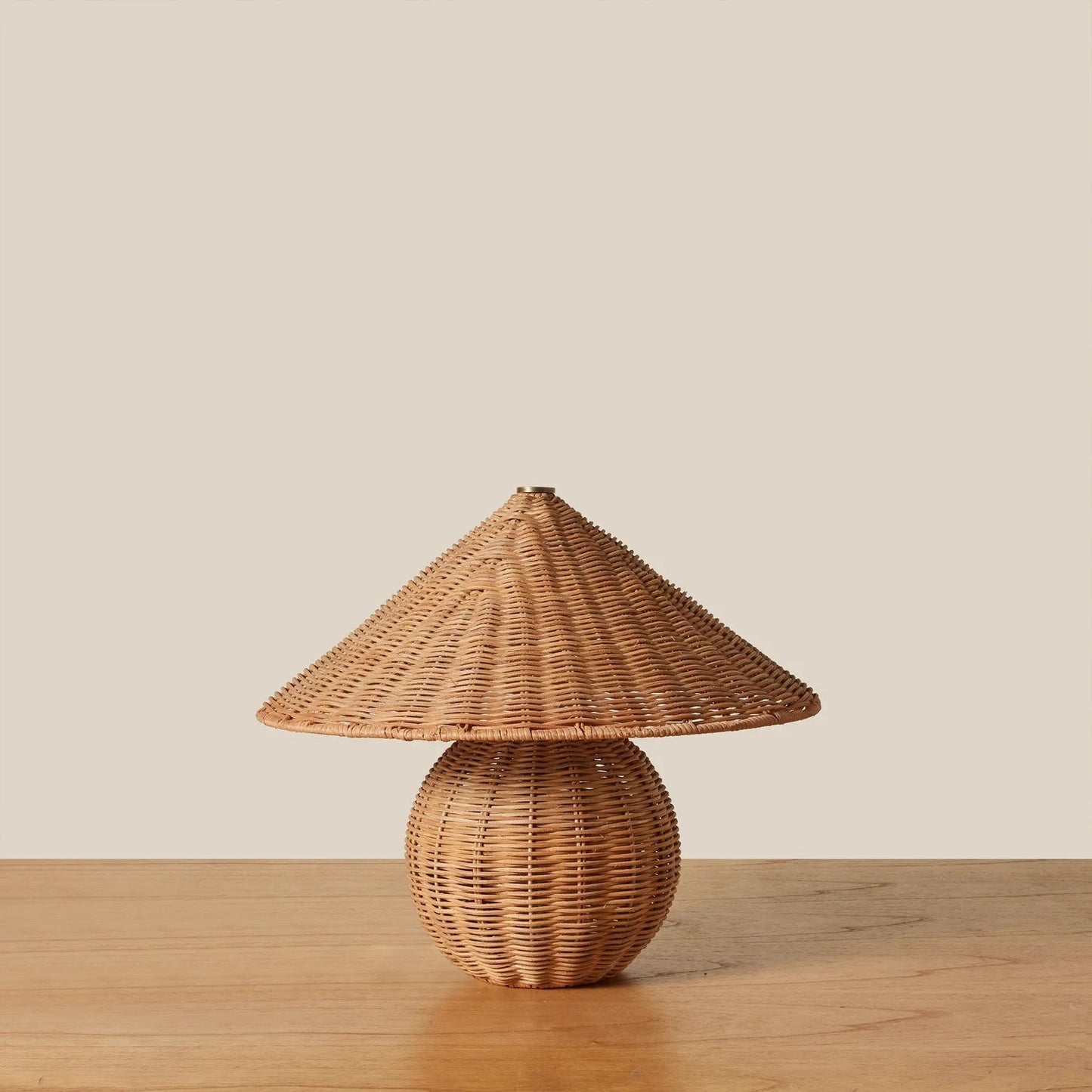 Woven Rattan Cone Table Lamp