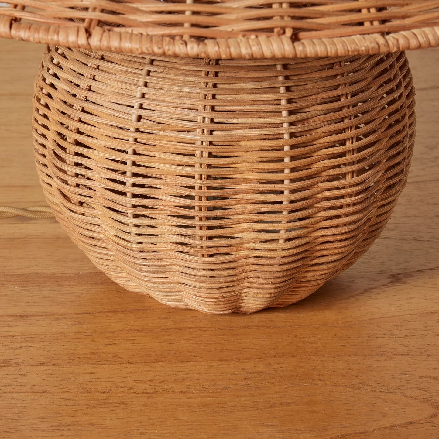 Woven Rattan Cone Table Lamp