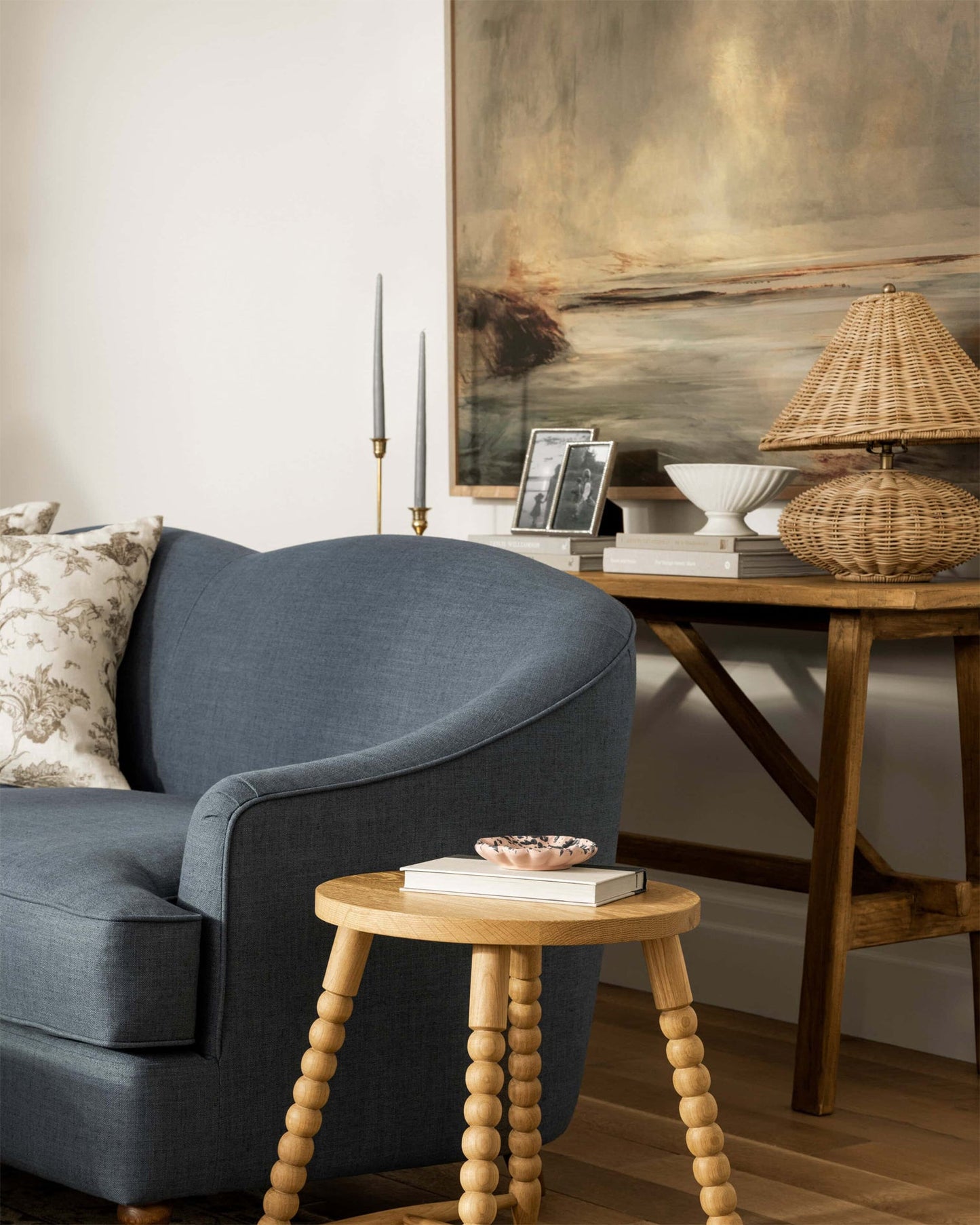 Woven Rattan Cone Table Lamp