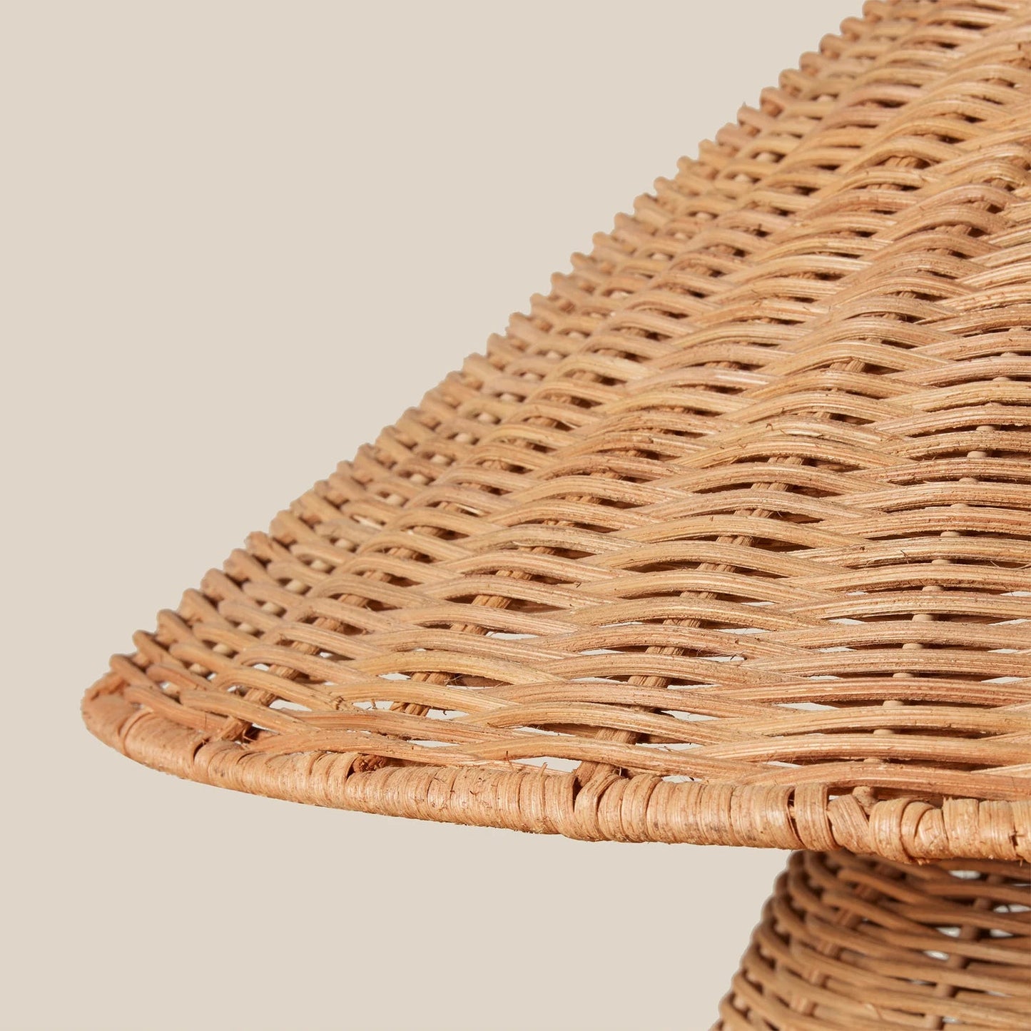 Woven Rattan Cone Table Lamp
