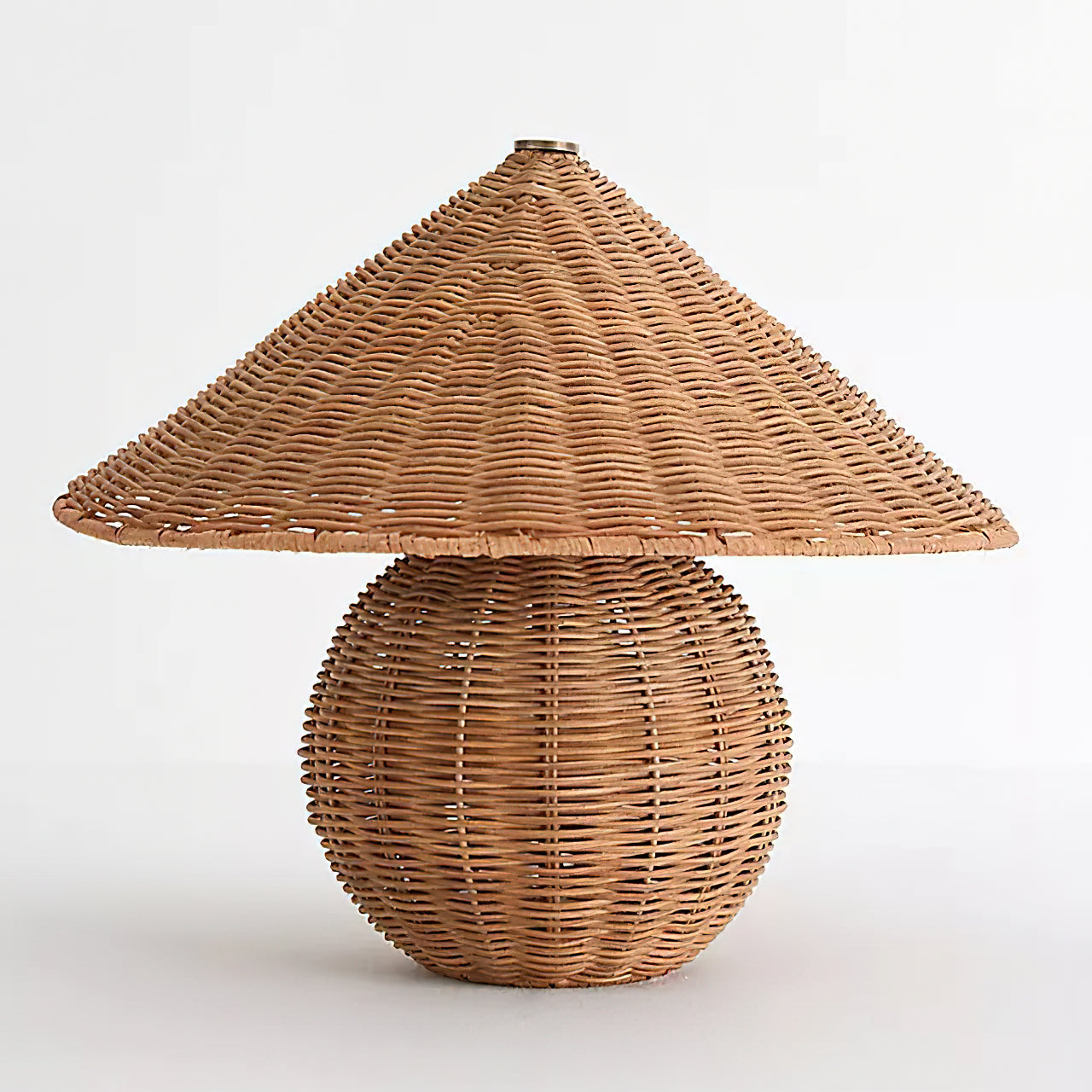 Woven Rattan Cone Table Lamp